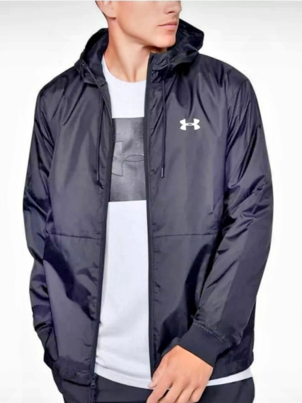 Under Armour Men's Legacy Training Rain Jacket Black Size Large
